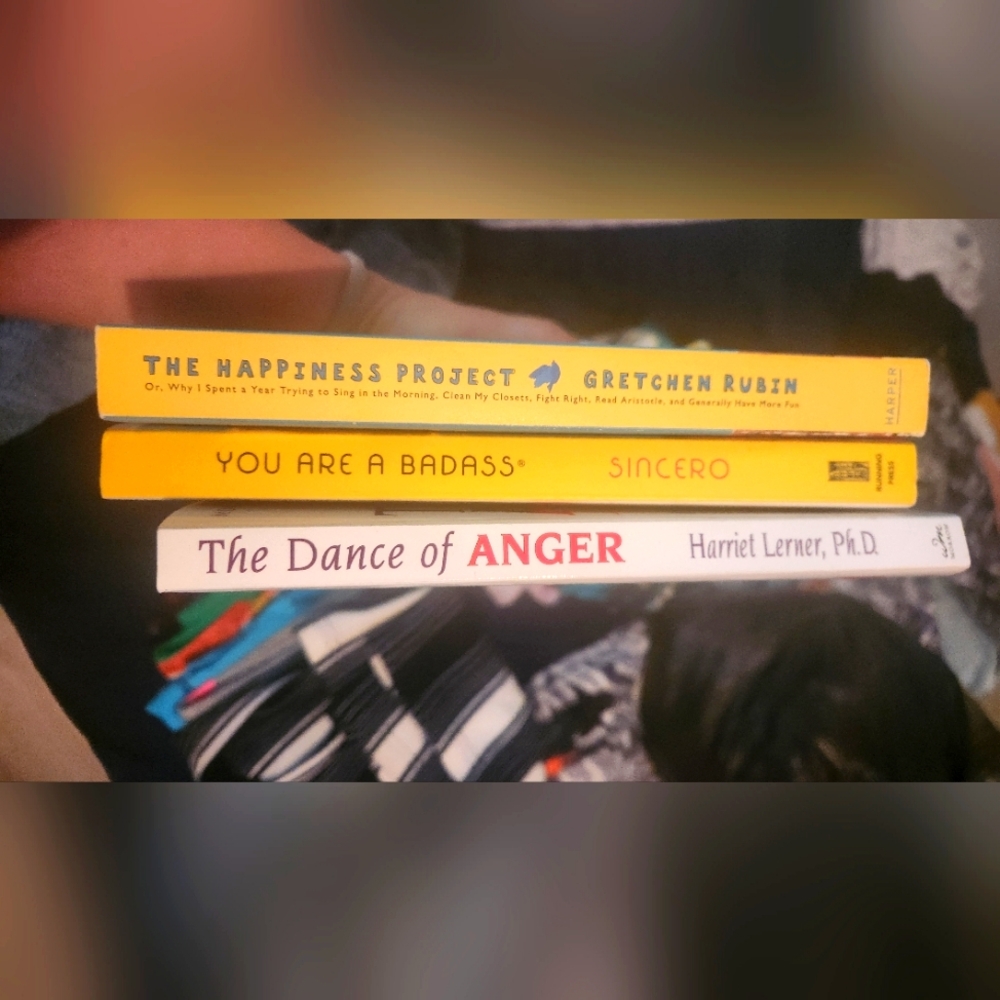 3 great books that encourage Women. Offers welcome (ANGER/Happyness) Therapy